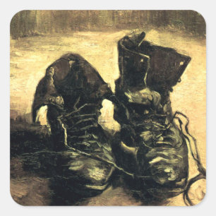 Ett par skor - Van Gogh Fyrkantigt Klistermärke
