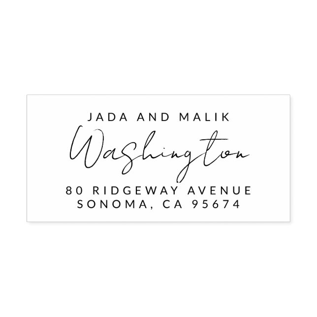 Ett par skript Namn Stämpel (Tryck)