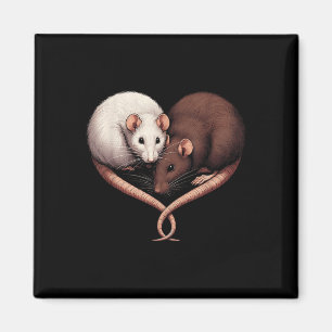 Ett par små gnent Pet Lycklig Heart Kärlek Cute Rå Magnet