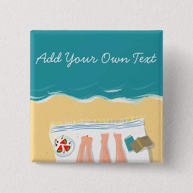 Ett par solbadande Personliger Knapp (Framsida)