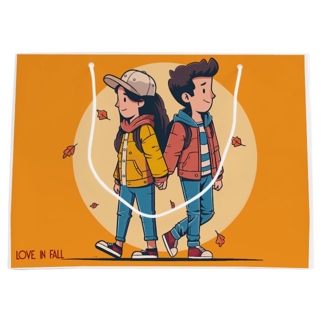 Ett par som håller händer tillsammans i fall (Framsidan)