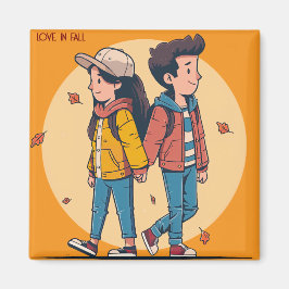 Ett par som håller händer tillsammans i fall magnet