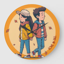 Ett par som håller händer tillsammans i fall stor klocka