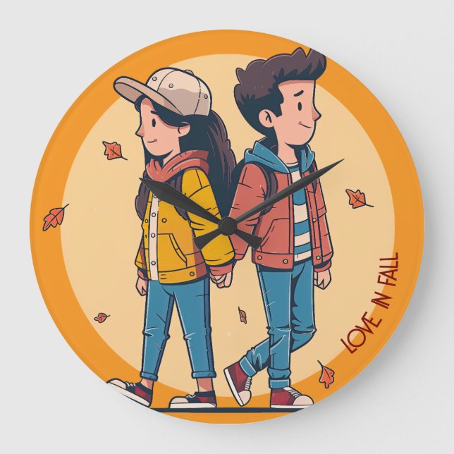 Ett par som håller händer tillsammans i fall stor klocka (Framsida)