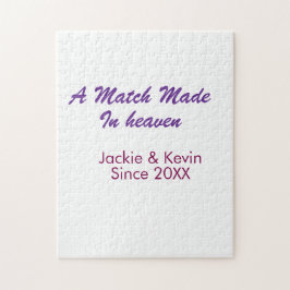 Ett par som passar i himlen lila mauve sedan år na pussel