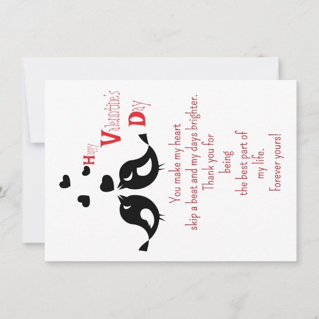 Ett par svarta fåglar kort (Framsida)