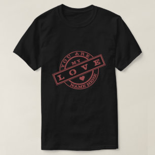 Ett par T-Shirt med Text Frimärke - Anpassade