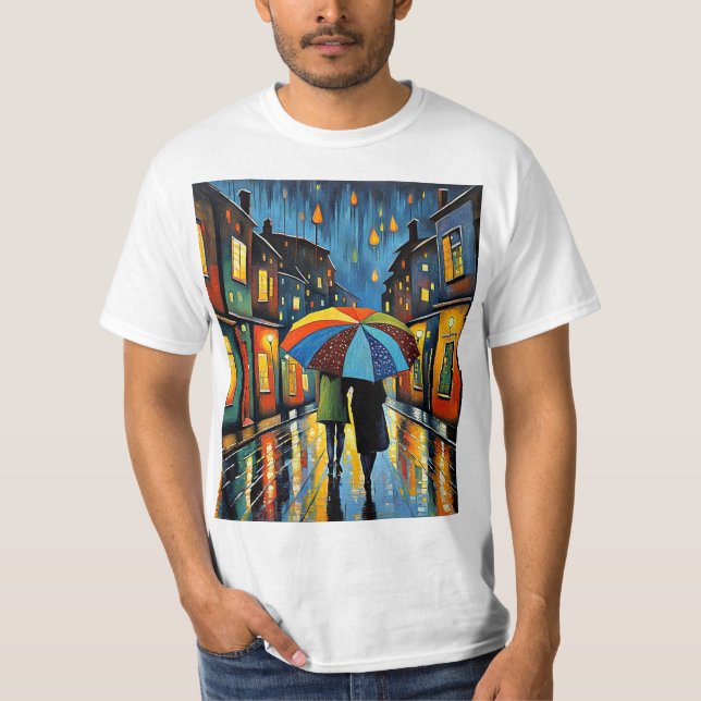 Ett par under paraply 1 t shirt (Framsida)