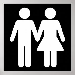 Ett par WC Stil Poster