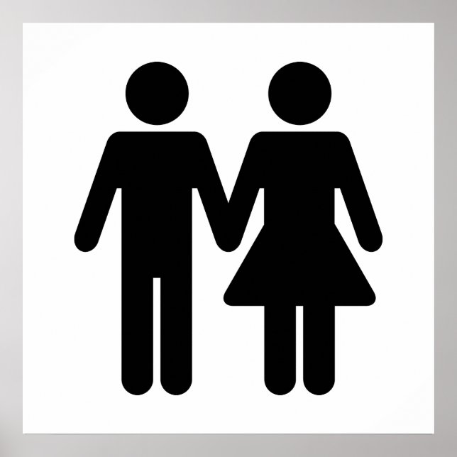 Ett par WC Stil - svart Poster (Framsidan)