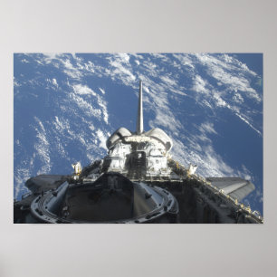 Ett partiskt beskådar av rymdfärjan Atlantis Poster