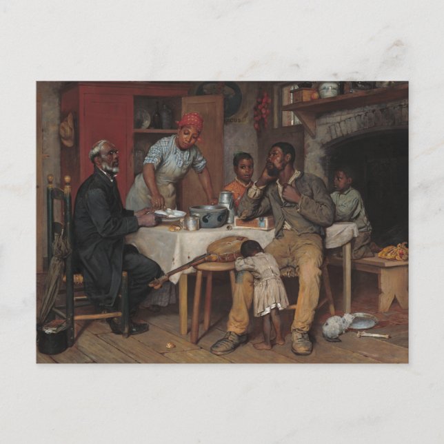 Ett pastoralt besök vykort (Framsida)