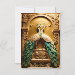 Ett peacock par" tack kort