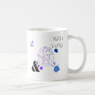 Ett pekdon för Färg vattenfärgsplattor Kaffemugg
