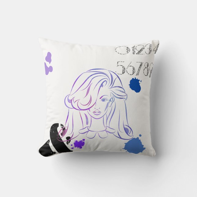 Ett pekdon för Färg vattenfärgsplattor Kudde (Framsida)