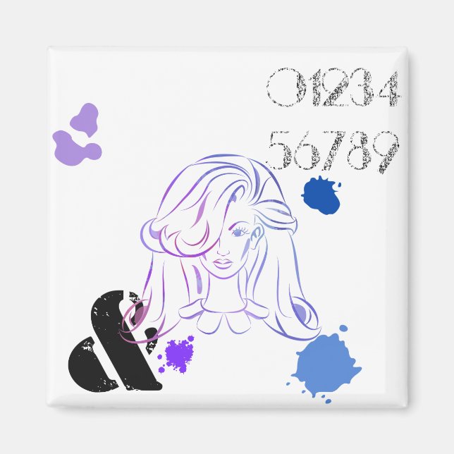 Ett pekdon för Färg vattenfärgsplattor Magnet (Framsidan)