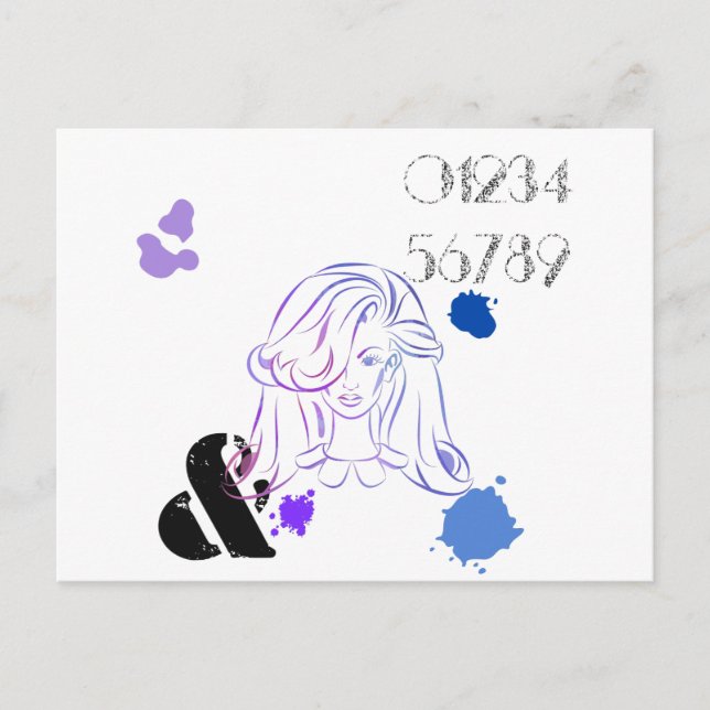 Ett pekdon för Färg vattenfärgsplattor Vykort (Framsida)