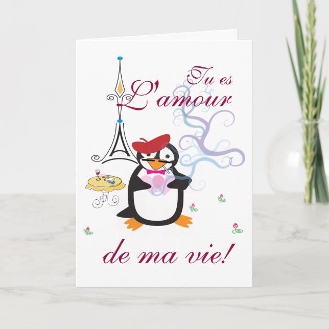 Ett Penguin-kort i Paris Helgkort (Framsida)