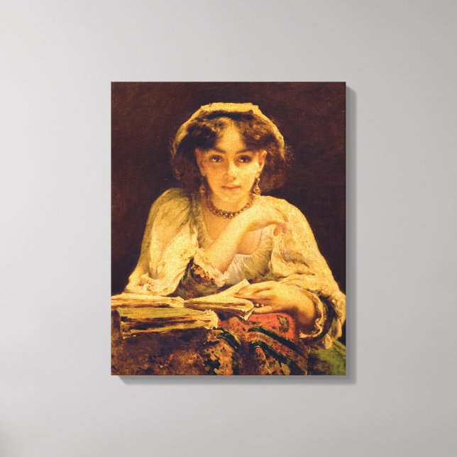 Ett pensivt ögonblick canvastryck (Framsida)