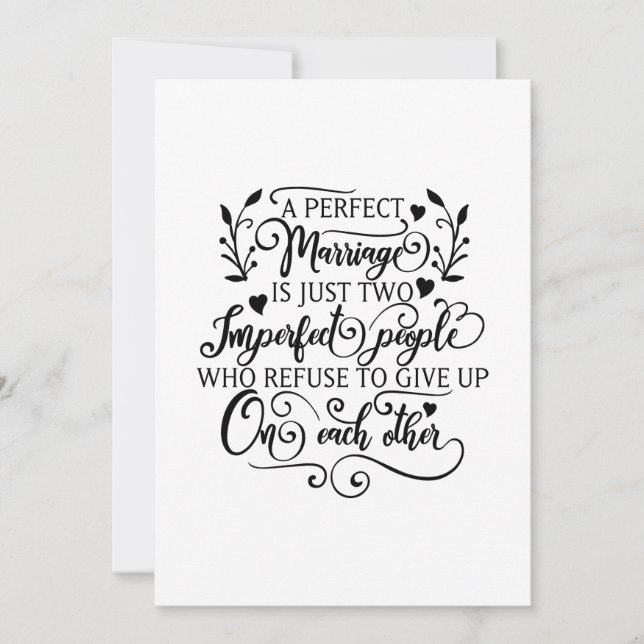 Ett perfekt äktenskap är bara två ofullkomliga män kort (Framsida)