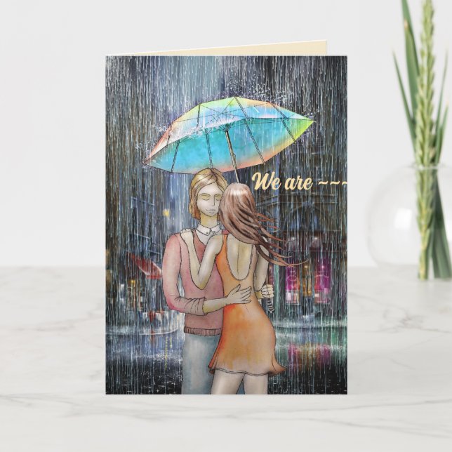 ETT PERFEKT COUPLE KÄRLEK-KORT TACK KORT (Framsida)