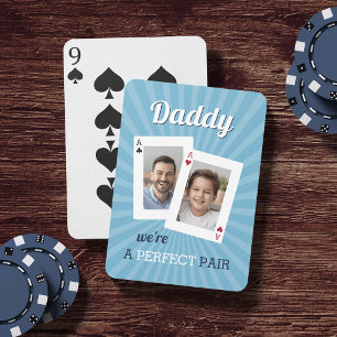 Ett Perfekt par Far och barnfoto Casinokort