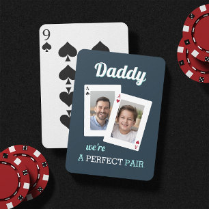 Ett Perfekt par Pappa och barnfoto Casinokort