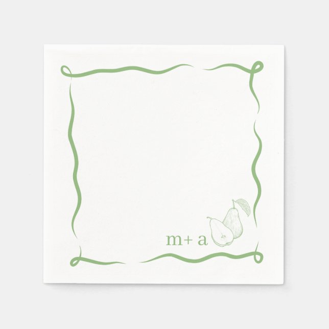 Ett Perfekt Pear - Napkin Pappersservett (Framsidan)