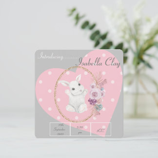 ETT PERSONLIG-BIRTH-MEDDELANDEKORT