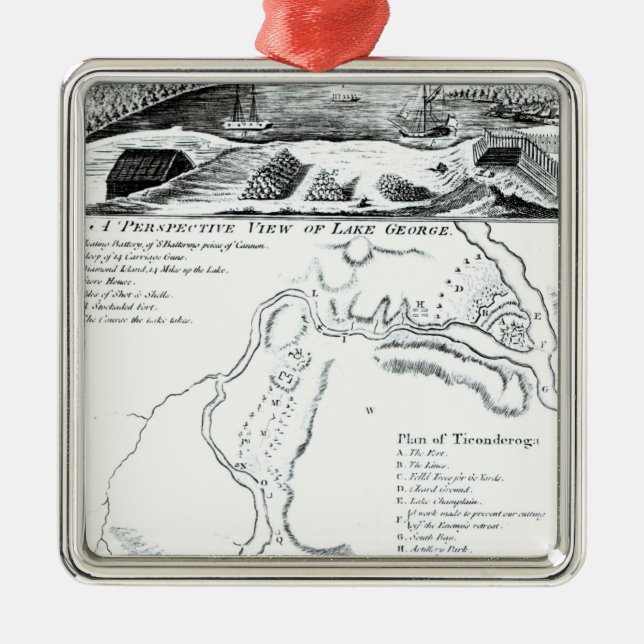 Ett perspektiv beskådar av sjön George Julgransprydnad Metall (Framsidan)