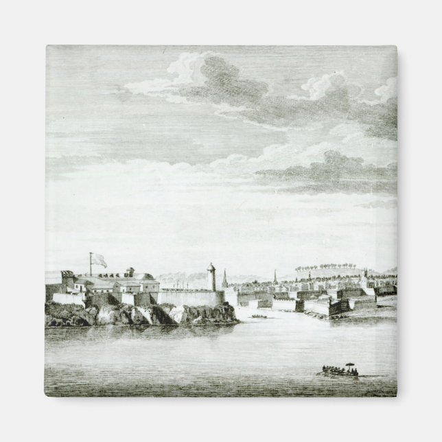 Ett perspektiv för slottet Moro och staden Magnet (Framsidan)