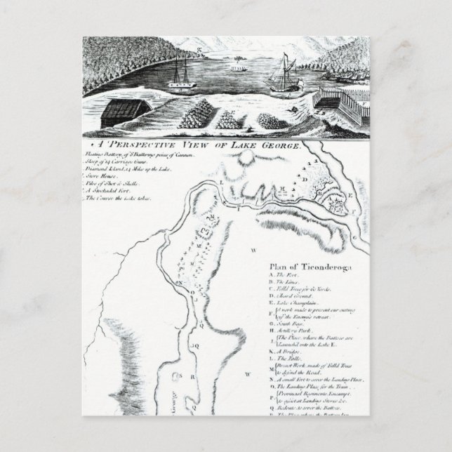 Ett perspektiv på Sjö George Vykort (Framsida)