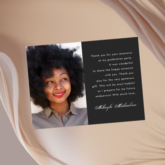 Ett Photo Studenten Tack Grått Vykort (Skapare uppladdad)