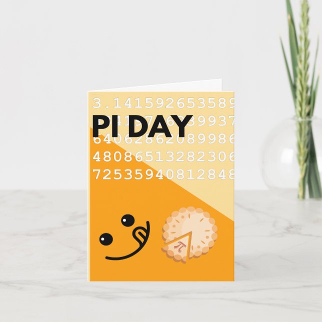 Ett Pi-dagskort i paj Kort (Framsida)