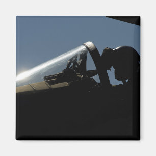 Ett pilot- förbereder sig för take-av magnet