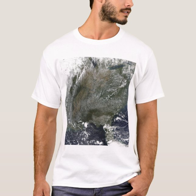 Ett pinhjulliknande mönster av högtryckskmoln tee shirt (Framsida)