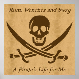 Ett Pirater Life-parchment poster