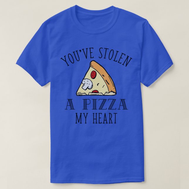 Ett pizza mitt hjärta t shirt (Design framsida)