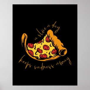 Ett Pizza-segment Behållor per dag, stillhet på av Poster