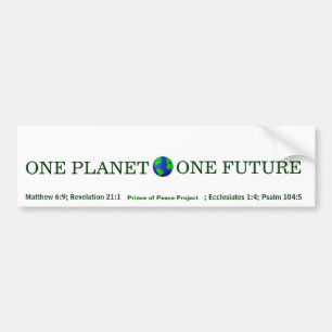 ETT PLANET, EN FRAMTID av princen av fred Bildekal