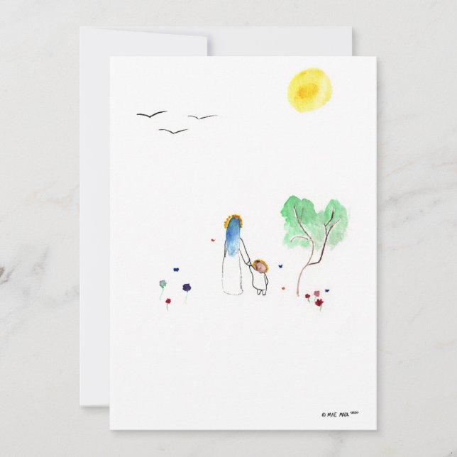 Ett platt kort för nöjespromenad (Framsida)