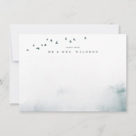 Ett platta tackkort för Wildblomma Bröllop Tack Kort