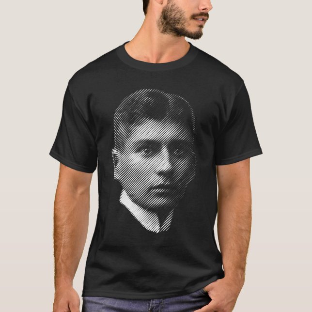 Ett porträtt av författare Franz Kafka T Shirt (Framsida)