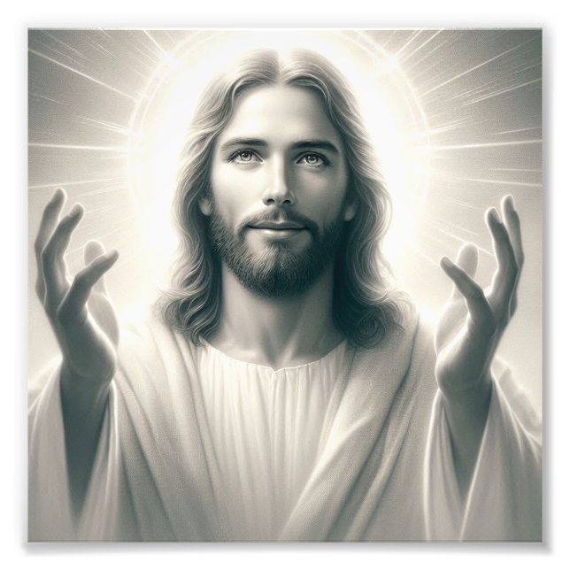 Ett Porträtt av Jesus Kristus Kristus Fototryck (Framsidan)