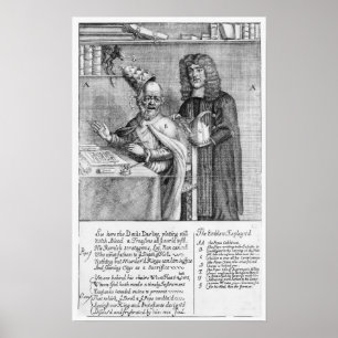 Ett porträtt av Titus Oates Poster