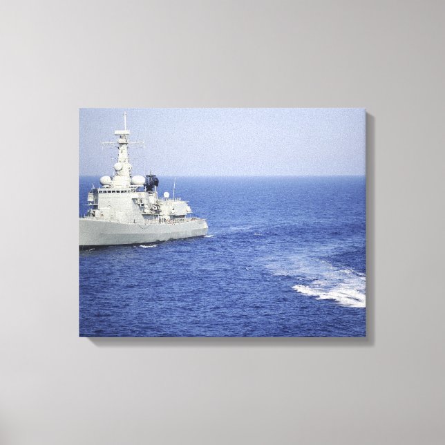 Ett portugisiskt flottteam i en uppblåsbar båt canvastryck (Framsida)
