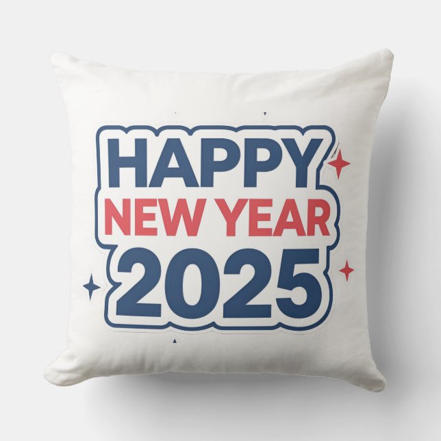 Ett positivt Avsluta för nya året 2025 Dekorativ k Kudde (Framsida)