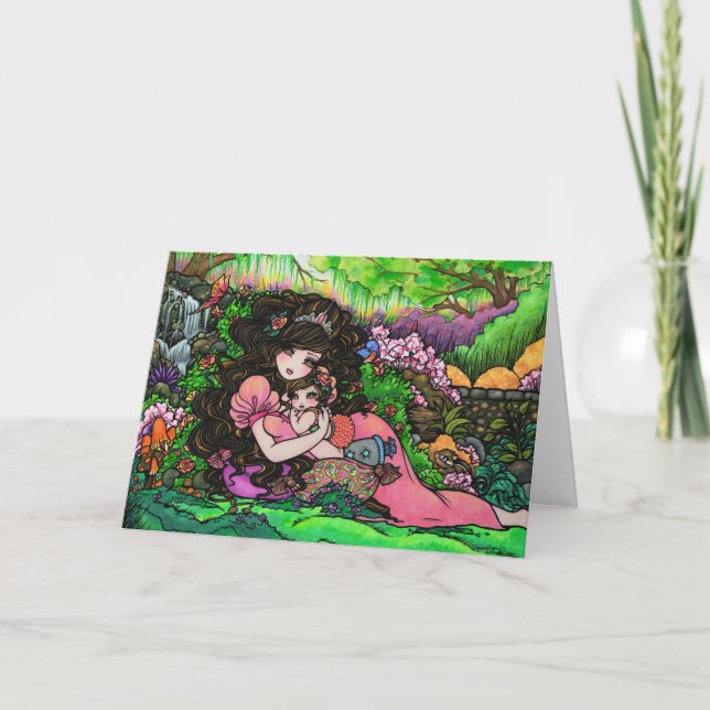 "Ett prinsessa is Born" Nyfödd bebis Princess Card Kort (Framsida)