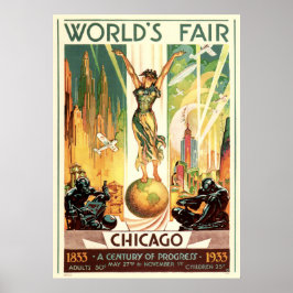 Ett Progress-århundrade - 1933 Chicago World's Fai Poster