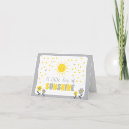 Ett Ray of Sunshine Baby Shower-tack för ditt kort
